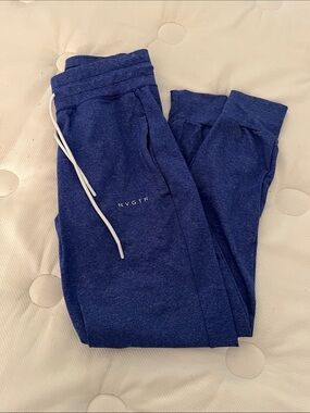 NVGTN Deep Blue Athletic Joggers with White Drawstring